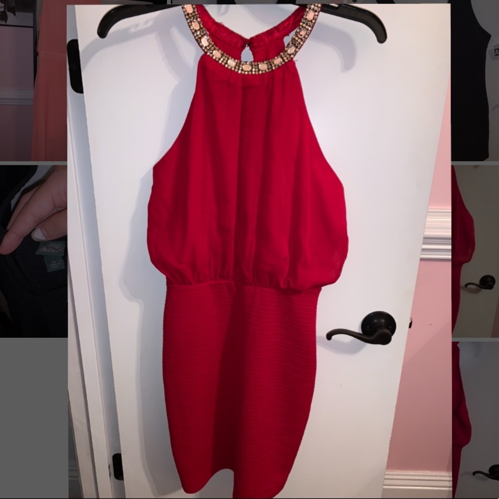 Ruby blue ruched boutique dress!